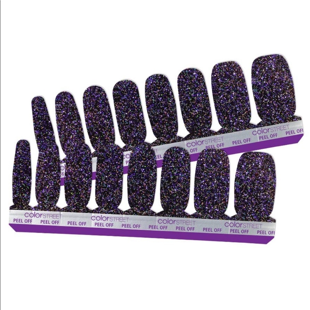 *Retired* Color Street: Living the Gleam | Black Glitter Purple Party Halloween - Picture 16 of 16